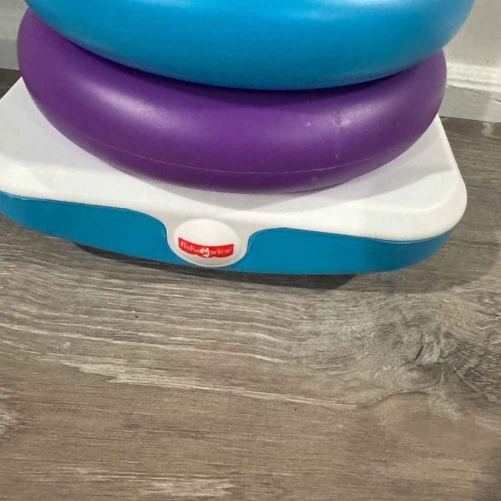 Fisher-Price Jumbo Stacker Rainbow Stacking Rings 16 inches tall 11 inches wide - Picture 2 of 4